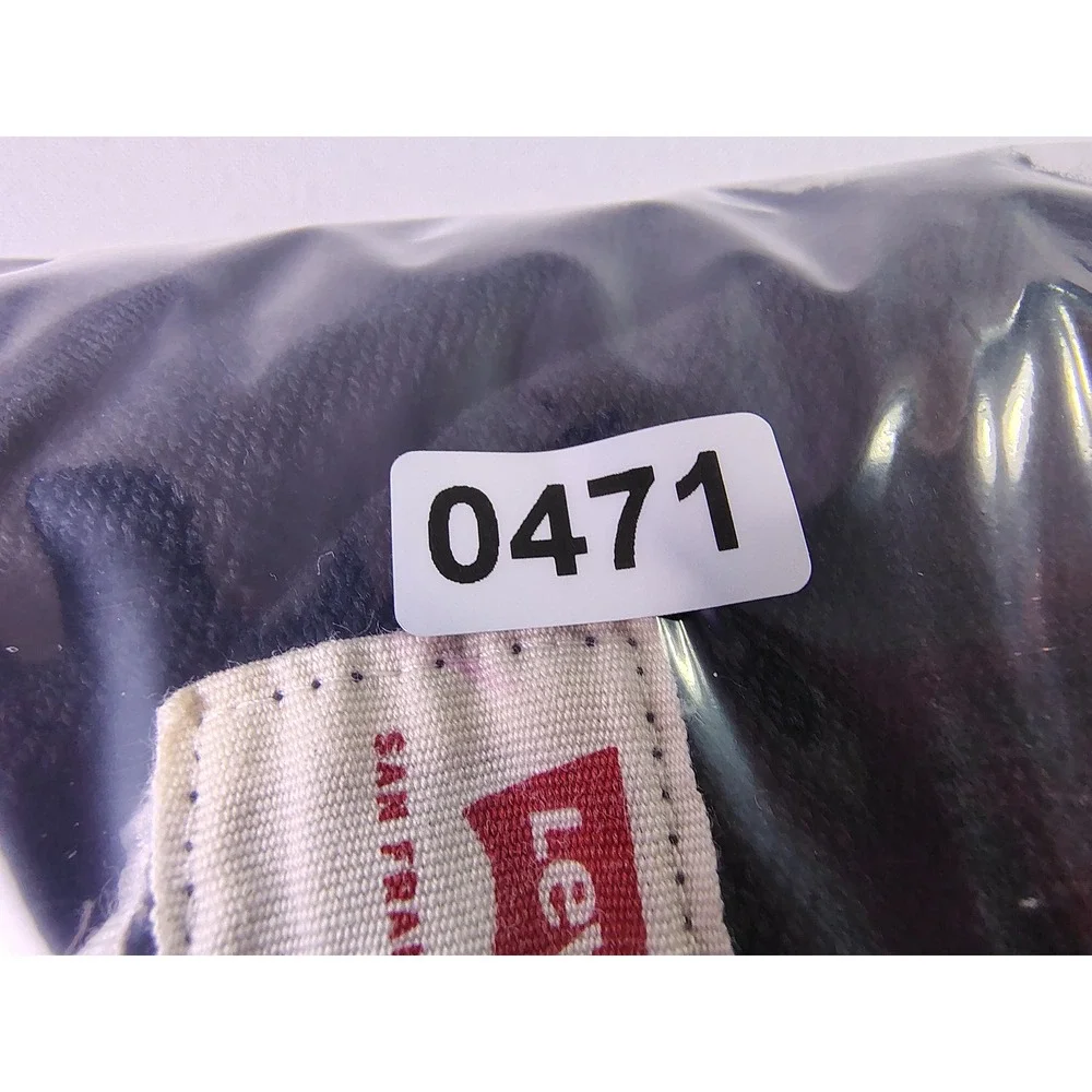 Levis Mens Sweatshirt Black Camo Batwing Logo Graphic Pullover Fleece Crewneck M